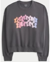 Hollister - Easy Logo Graphic Crew Sweatshirt - Lyst