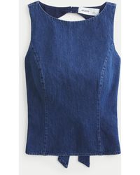 Hollister - Denim Open-back Top - Lyst