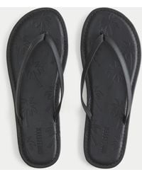 Hollister - Palm Tree Pattern Flip Flops - Lyst