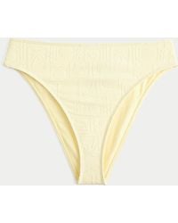 Hollister - Curvy High-waist Jacquard Cheeky Bikini Bottom - Lyst
