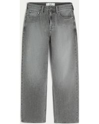 Hollister - Grey Baggy Jeans - Lyst