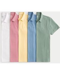 Hollister - Icon Polo 5-pack - Lyst