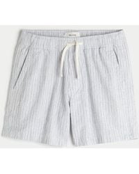 Hollister - Mid-thigh Seersucker Pull-on Shorts - Lyst