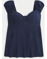 Hollister - Cinch Bust Babydoll Top - Lyst