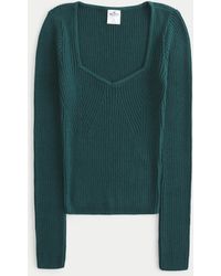 Hollister - Slim Ribbed Sweetheart Sweater - Lyst