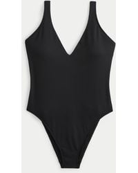 Hollister - Ribbed One-piece Swimsuit - Lyst