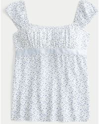 Hollister - Easy Satin Tie Babydoll Top - Lyst