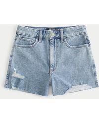 Hollister - Ultra High Rise Mom-Jeans-Shorts in Acid-Waschung, Distressed-Optik - Lyst