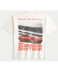 Hollister - Kastiges, schweres Tee mit Dodge Charger Daytona-Grafik - Lyst