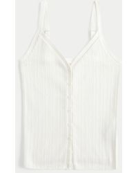 Hollister - Button Front Sweater Tank - Lyst