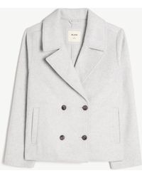 Hollister - Wool Blend Peacoat - Lyst