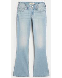 Hollister - Low-rise Light Wash Bootcut Jeans - Lyst
