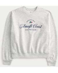 Hollister - Lässiges Sweatshirt mit Rundhalsausschnitt und Amalfi Coast-Grafik - Lyst