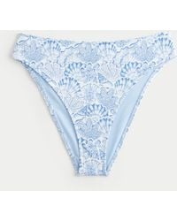 Hollister - Curvy High-leg High-waist Rib Cheeky Bikini Bottom - Lyst