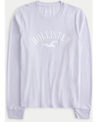 Hollister - Long-sleeve Logo Graphic Tee - Lyst