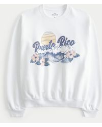 Hollister - Lässiges Sweatshirt mit Puerto Rico-Grafik und Rundhalsausschnitt - Lyst
