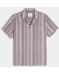 Hollister - Boxy Short-sleeve Striped Shirt - Lyst