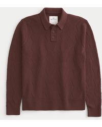 Hollister - Long-sleeve Sweater Polo - Lyst
