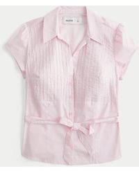 Hollister - Short-sleeve Bow Belt Shirt - Lyst