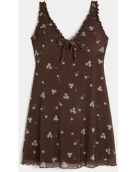 Hollister - Mesh Knit Mini Dress - Lyst