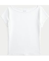 Hollister - Short-sleeve Seamless Fabric Slash-neck T-shirt - Lyst