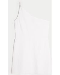 Hollister - Linen-blend Asymmetrical Mini Dress - Lyst