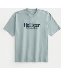 Hollister - Boxy Logo Graphic Tee - Lyst