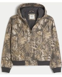 Hollister - Hooded Camo Zip-up Jacket - Lyst