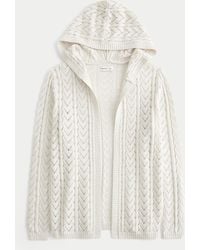 Hollister - Hooded Open-stitch No-close Cardigan - Lyst
