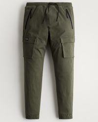Hollister Skinny Cargo Jogger Trousers - Green