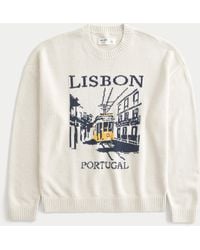 Hollister - Lisbon Portugal Graphic Crew Sweater - Lyst