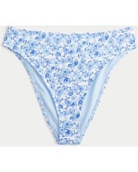 Hollister - Curvy High-leg High-waist Ribbed Cheeky Bikini Bottom - Lyst