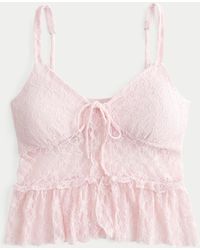Hollister - Lace Ruffle Top - Lyst
