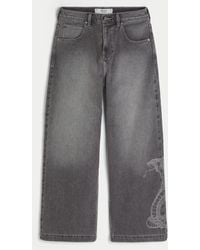 Hollister - Snake Graphic Super Baggy Jeans - Lyst