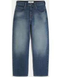 Hollister - Medium Wash Eagle Graphic Skater Baggy Jeans - Lyst