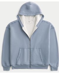 Hollister - Boxy Thermal-lined Zip-up Hoodie - Lyst