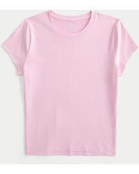 Hollister - Soft Stretch Seamless Fabric Baby Tee - Lyst