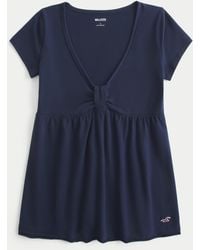 Hollister - Easy Short-sleeve Babydoll Top - Lyst