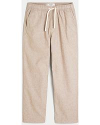 Hollister - Linen-blend Loose Pull-on Pants - Lyst