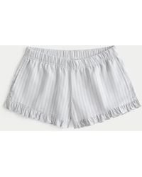 Hollister - Flannel Ruffle Shorts - Lyst