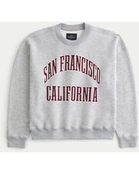 Hollister - Sweatshirt mit Rundhalsausschnitt und San Francisco California-Grafik - Lyst