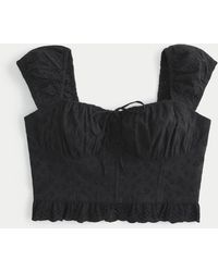 Hollister - Eyelet Corset Top - Lyst