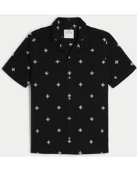 Hollister - Boxy Embroidered Pattern Shirt - Lyst