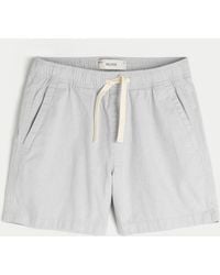 Hollister - Mid-thigh Linen-blend Pull-on Shorts - Lyst
