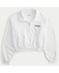 Hollister - Lässiges Sweatshirt mit Logo und kurzem Reißverschluss - Lyst