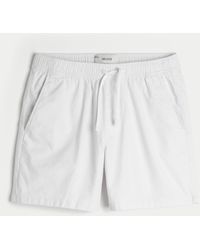 Hollister - Mid-thigh Linen-blend Pull-on Shorts - Lyst