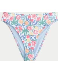 Hollister - Curvy High-leg High-waist Ribbed Cheeky Bikini Bottom - Lyst