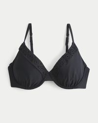 Hollister - Curvy Crochet-style Trim Underwire Bikini Top - Lyst