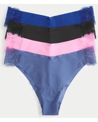 Hollister - Gilly Hicks Lace-side No-show Cheeky Underwear 4-pack - Lyst