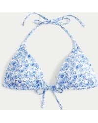Hollister - Ribbed Triangle Bikini Top - Lyst